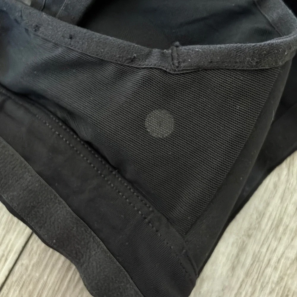 Lululemon Black Racerback Mesh High Impact Sports Bra Size 6